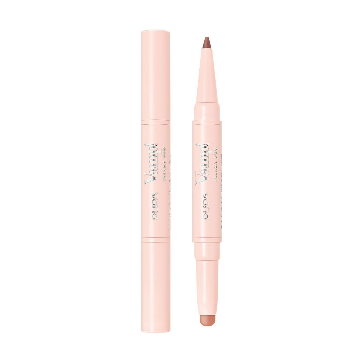 Помада-олівець для губ 2 в 1 Pupa Vamp! Creamy Duo Contouring Lip Pencil &amp; Brilliant Lipstick 002 Medium Nude, 1 г